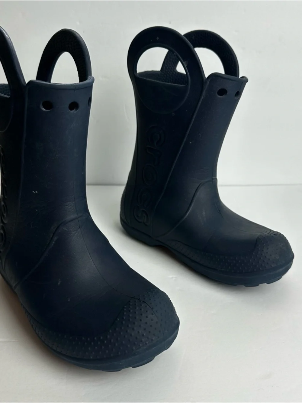 Crocs Handle It Rain Boots Little Kid's Size 2 Shoes Navy Waterproof Lightweight